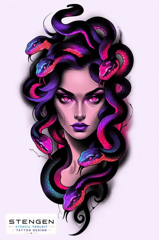 ColorMEDUSA (7) tattoo design