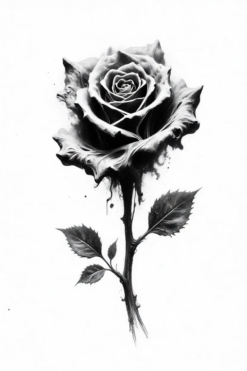 “single rose design” renderizado com Dark Ghost