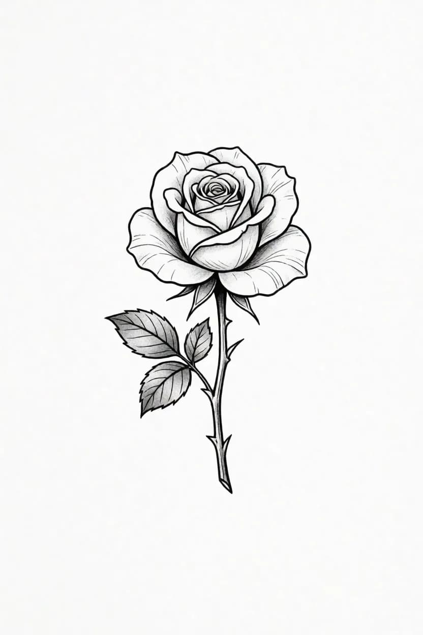 “single rose design”